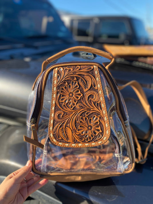 Burn Leather Maisie Mini - Clear backpack 