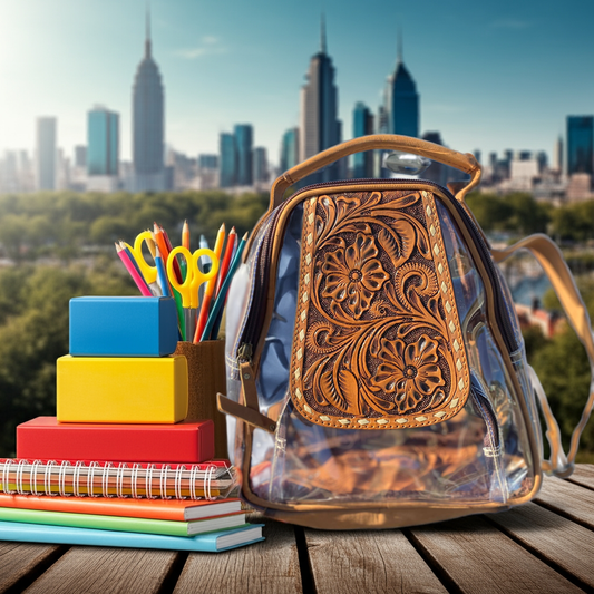 Burn Leather Maisie Mini - Clear backpack 