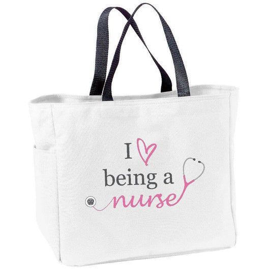 I Love Nursing Tote Bag